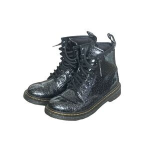 Dr. Martens Kids Black Glitter Boots